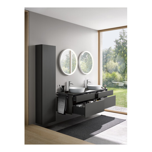 Duravit Waschtischunterschrank L-Cube 162x55x48,2cm, 2 SBK, gra m, k EinrSy