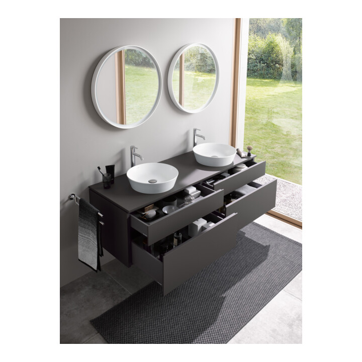 Duravit Waschtischunterschrank L-Cube 162x55x48,2cm, 2 SBK, gra m, k EinrSy
