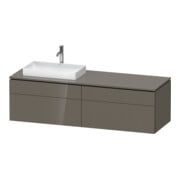 Duravit Waschtischunterschrank L-Cube 162x55x48,2cm, 2 SBK, wd, AS L, f Gr hgl