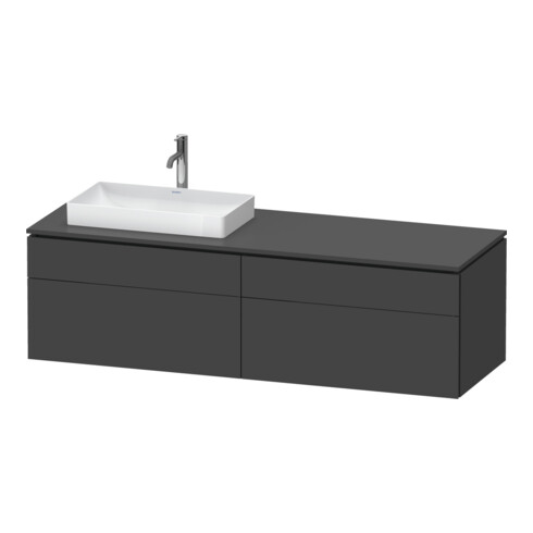 Duravit Waschtischunterschrank L-Cube 162x55x48,2cm, 2 SBK, wd, AS L, graph ma
