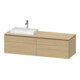 Duravit Waschtischunterschrank L-Cube 162x55x48,2cm, 2 SBK, wd, AS li, Ei Nat-1