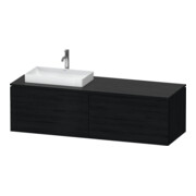Duravit Waschtischunterschrank L-Cube 162x55x48,2cm, 2 SBK, wd, AS li, Ei sw