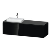 Duravit Waschtischunterschrank L-Cube 162x55x48,2cm, 2 SBK, wd, AS li, sw hgl