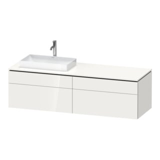 Duravit Waschtischunterschrank L-Cube 162x55x48,2cm, 2 SBK, wd, AS li, we. hgl
