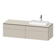 Duravit Waschtischunterschrank L-Cube 162x55x48,2cm, 2 SBK, wd, AS R, Tau matt