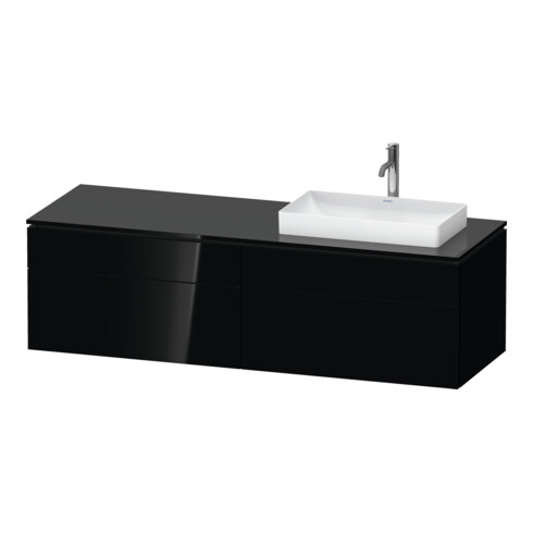Duravit Waschtischunterschrank L-Cube 162x55x48,2cm, 2 SBK, wd, AS re, sw hgl