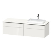 Duravit Waschtischunterschrank L-Cube 162x55x48,2cm, 2 SBK, wd, AS re, we. hgl