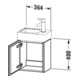 Duravit Waschtischunterschrank L-Cube 36,4x24,1x40cm, wandhängend, T re, Ei schwarz