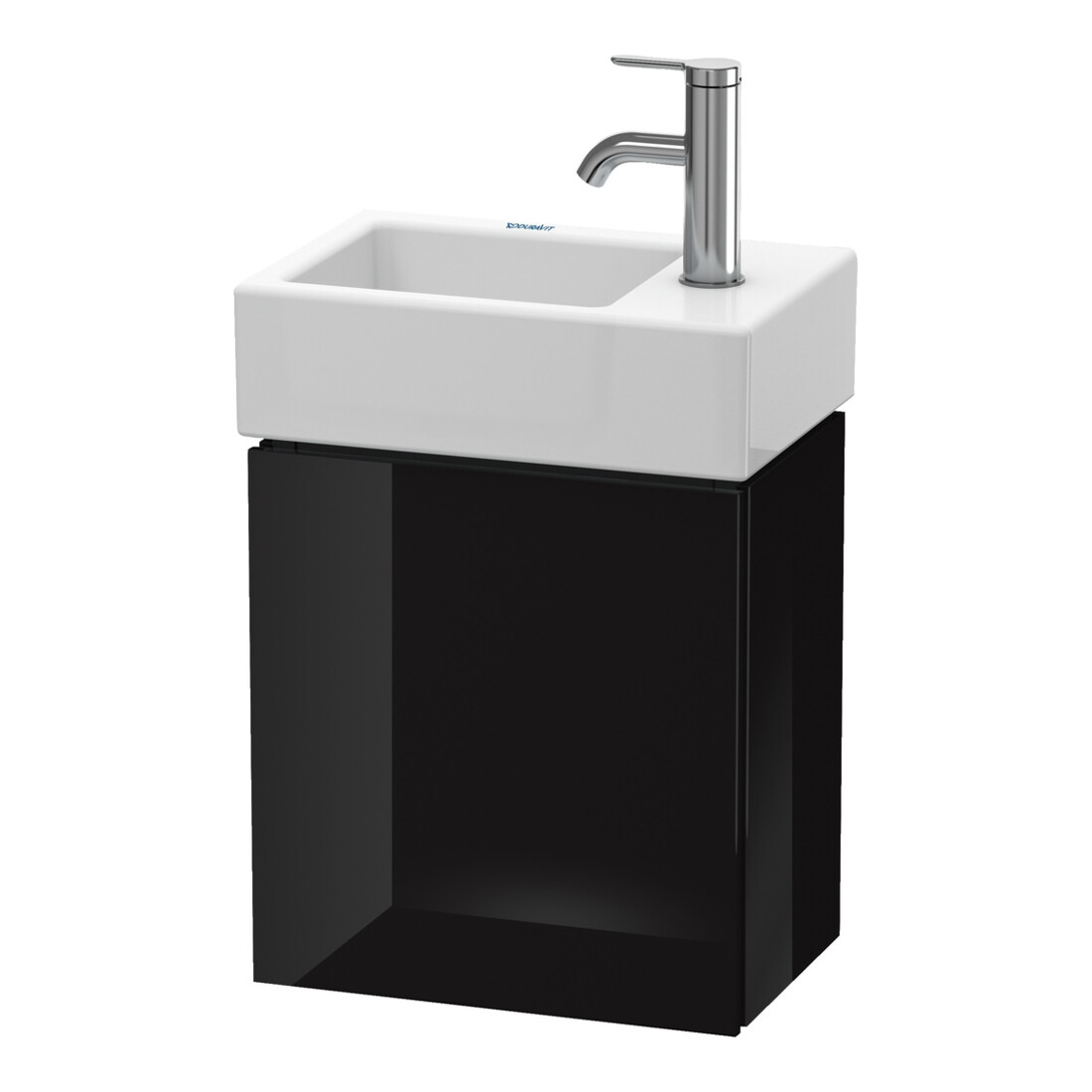 Duravit Waschtischunterschrank L-Cube 36,4x24,1x40cm, wandhängend, Tür li, sw hgl