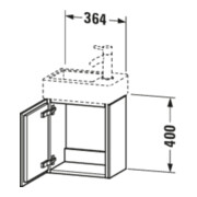 Duravit Waschtischunterschrank L-Cube 36,4x24,1x40cm, wandhängend, Tür re, med. Ei-4