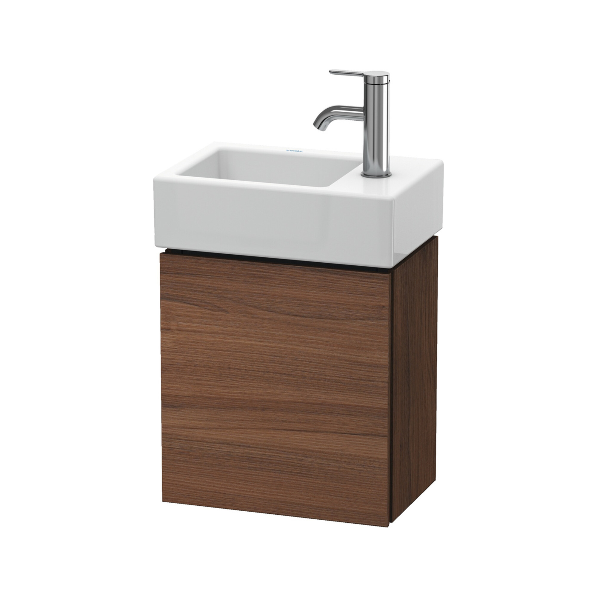Duravit Waschtischunterschrank L-Cube 36,4x24,1x40cm, wandhängend, Tür re, Nussb Nat