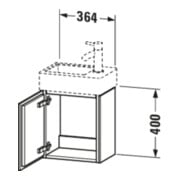Duravit Waschtischunterschrank L-Cube 36,4x24,1x40cm, wd, Tür li, Ei dkl. geb.-3