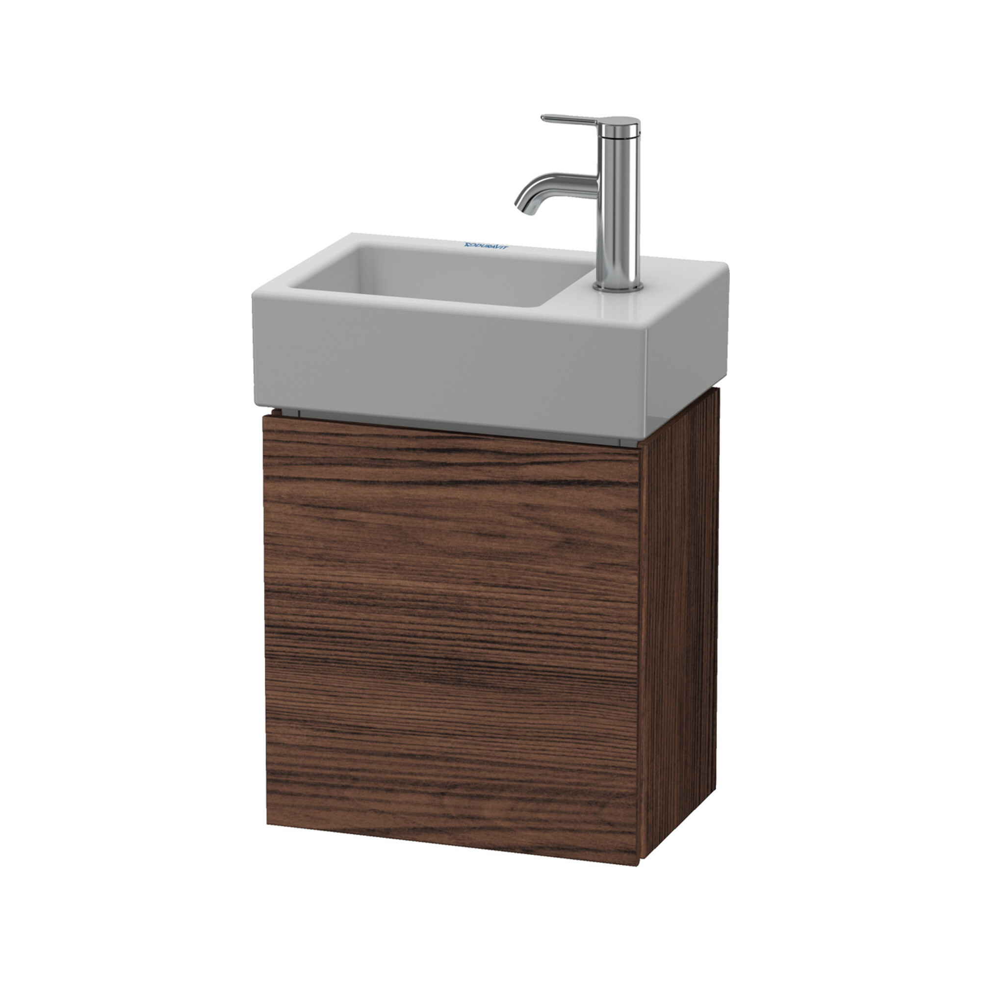 Duravit Waschtischunterschrank L-Cube 36,4x24,1x40cm, wd, Tür re, Nussb dkl.