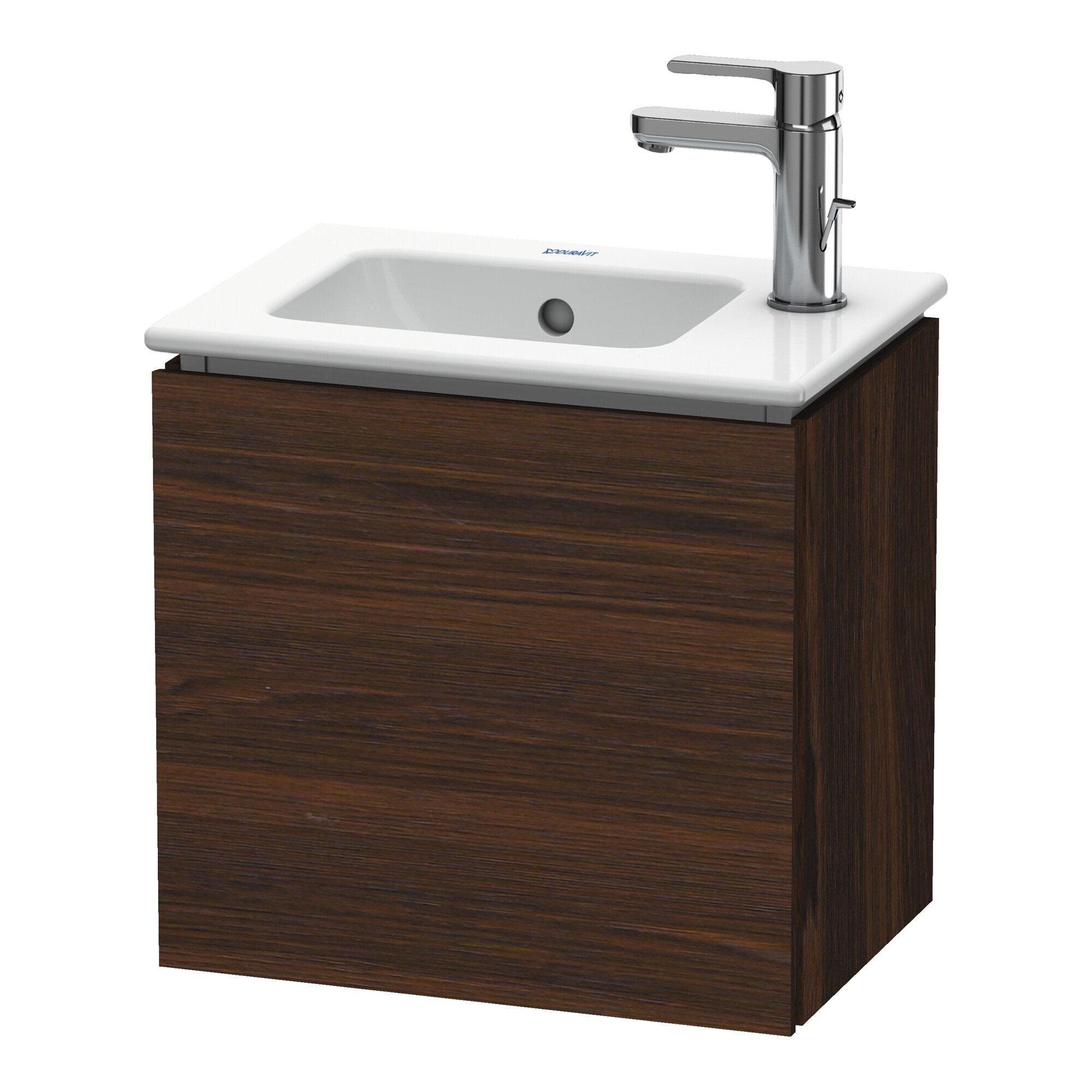 Duravit Waschtischunterschrank L-Cube 42x29,4x40cm, wandhängend, Tür li, Nussb geb.