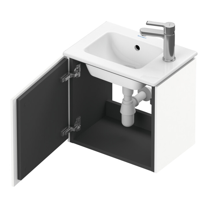 Duravit Waschtischunterschrank L-Cube 42x29,4x40cm, wandhängend, Tür li, weiß matt