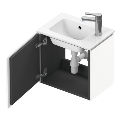 Duravit Waschtischunterschrank L-Cube 42x29,4x40cm, wandhängend, Tür li, weiß matt