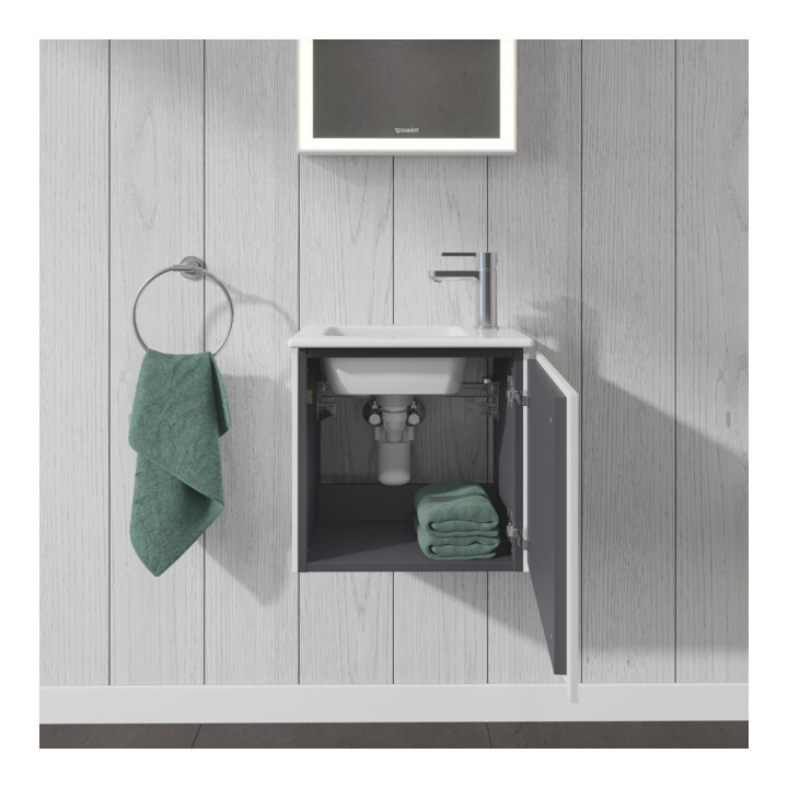 Duravit Waschtischunterschrank L-Cube 42x29,4x40cm, wandhängend, Tür li, weiß matt