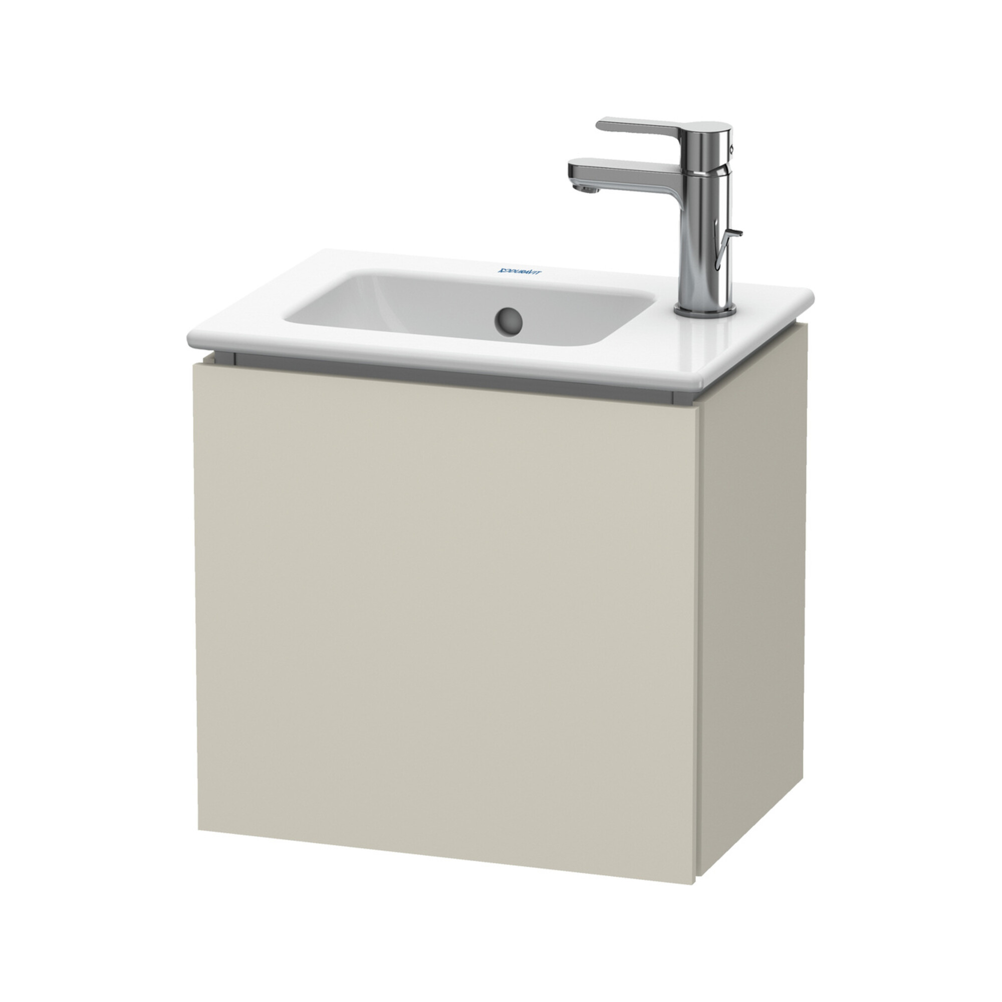 Duravit Waschtischunterschrank L-Cube 42x29,4x40cm, wandhängend, Tür re, taupe matt