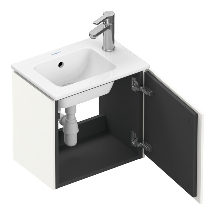 Duravit Waschtischunterschrank L-Cube 42x29,4x40cm, wandhängend, Tür re, we. hgl