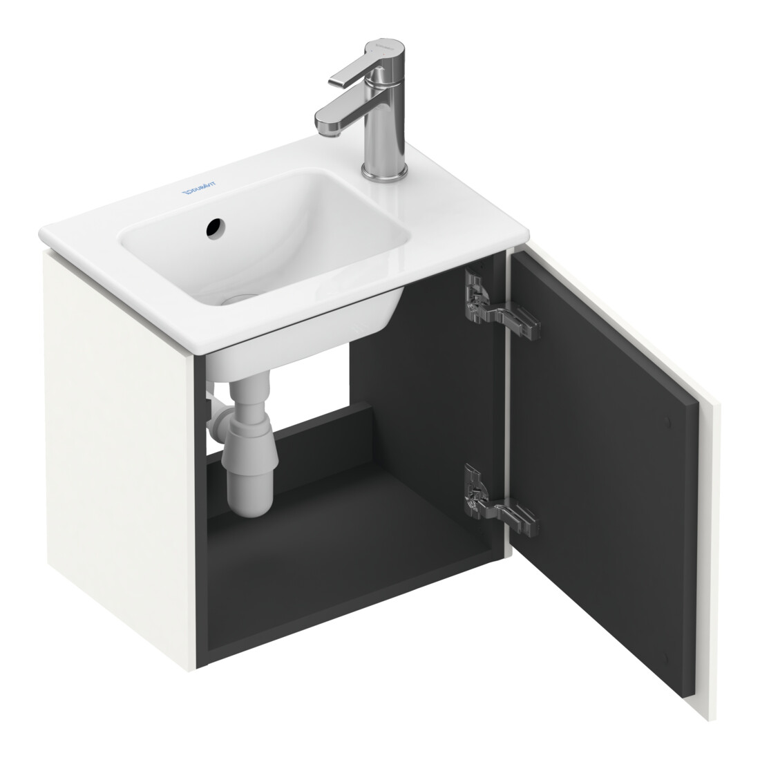 Duravit Waschtischunterschrank L-Cube 42x29,4x40cm, wandhängend, Tür re, we. hgl