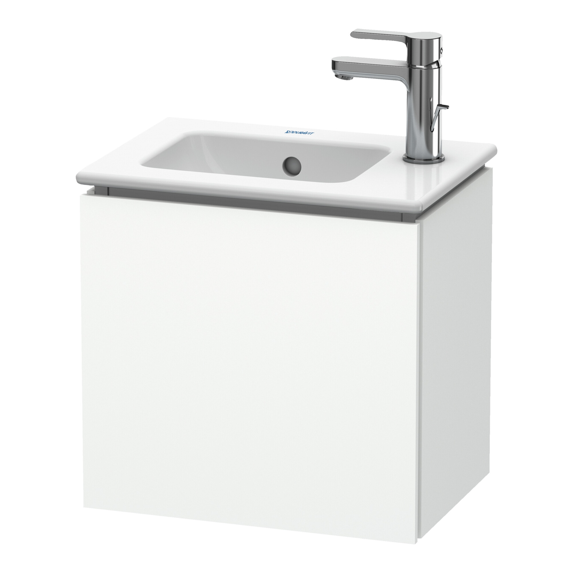Duravit Waschtischunterschrank L-Cube 42x29,4x40cm, wandhängend, Tür re, weiß matt