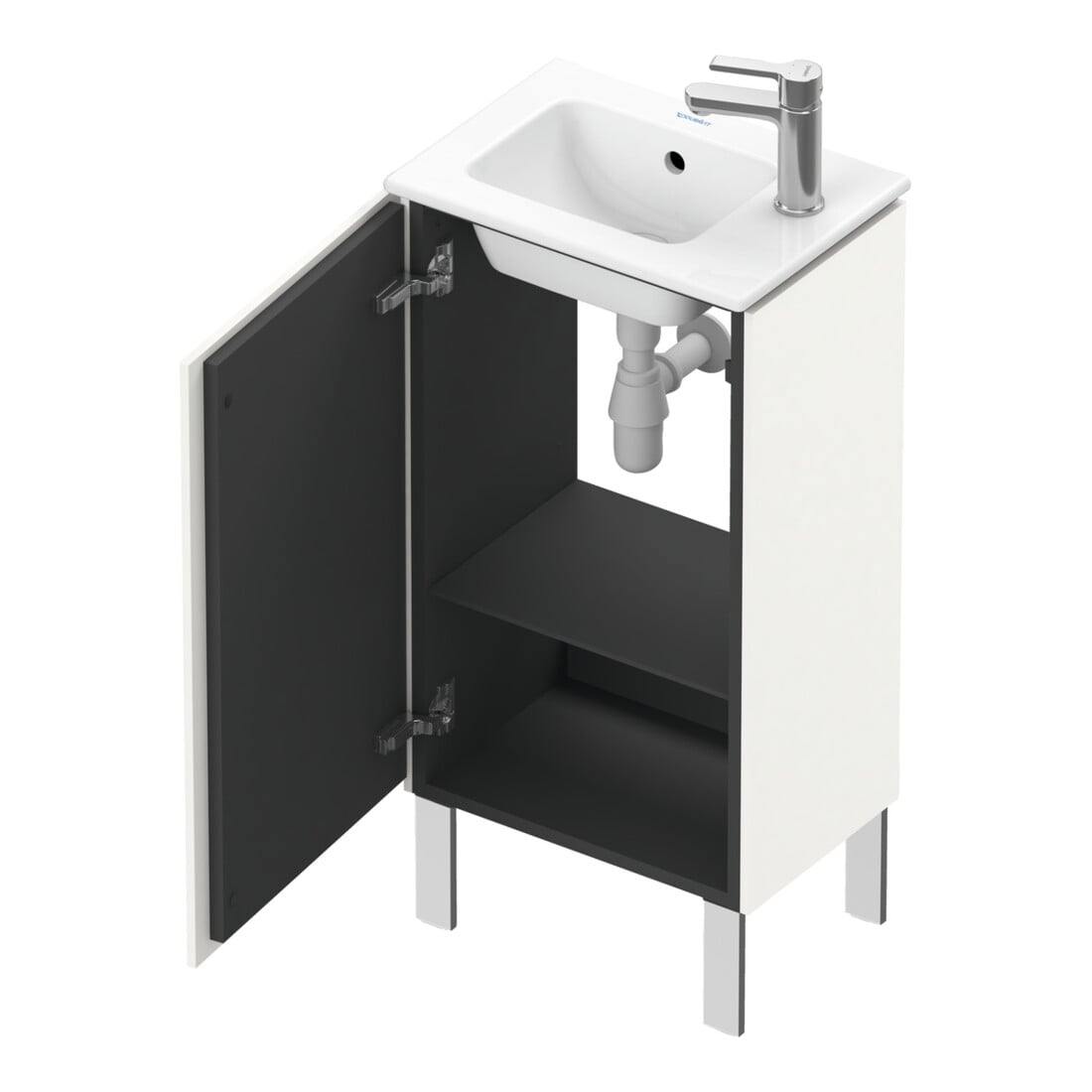 Duravit Waschtischunterschrank L-Cube 42x29,4x70,4cm, steh., Tür li, we. hgl