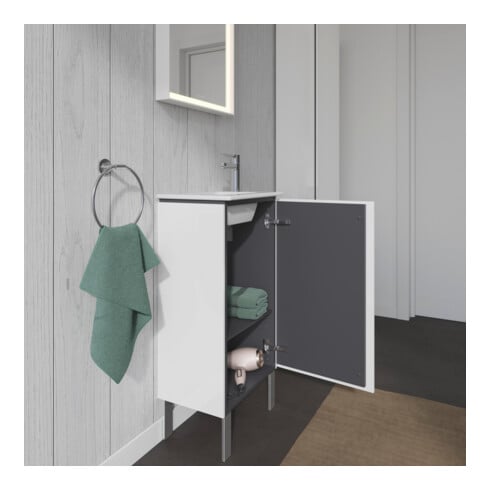 Duravit Waschtischunterschrank L-Cube 42x29,4x70,4cm, steh., Tür li, we. hgl