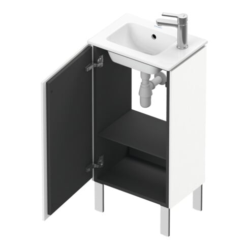 Duravit Waschtischunterschrank L-Cube 42x29,4x70,4cm, steh., Tür li, weiß matt