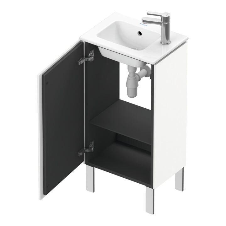 Duravit Waschtischunterschrank L-Cube 42x29,4x70,4cm, steh., Tür li, weiß matt