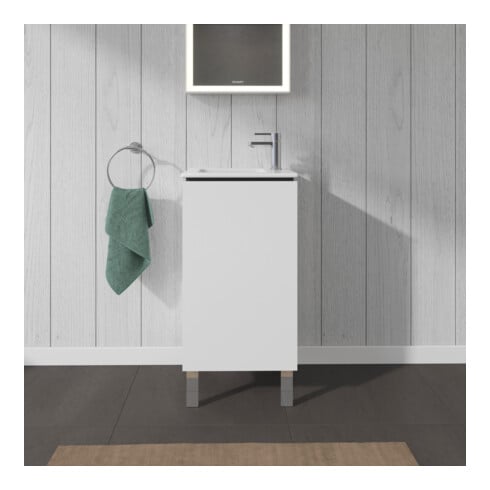 Duravit Waschtischunterschrank L-Cube 42x29,4x70,4cm, steh., Tür li, weiß matt