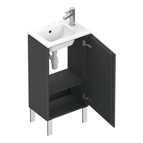 Duravit Waschtischunterschrank L-Cube 42x29,4x70,4cm, steh., Tür re, graph ma
