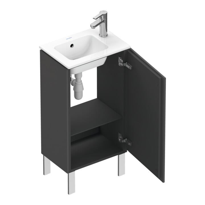 Duravit Waschtischunterschrank L-Cube 42x29,4x70,4cm, steh., Tür re, graph ma