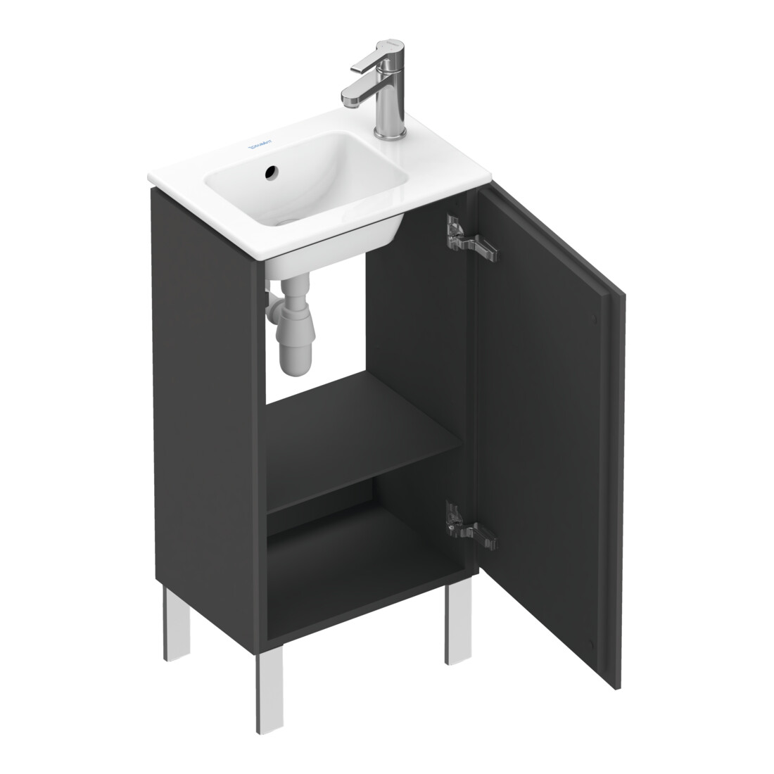 Duravit Waschtischunterschrank L-Cube 42x29,4x70,4cm, steh., Tür re, graph ma