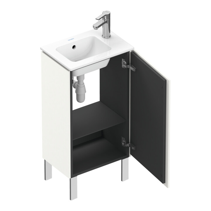 Duravit Waschtischunterschrank L-Cube 42x29,4x70,4cm, steh., Tür re, we. hgl