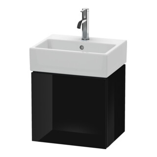 Duravit Waschtischunterschrank L-Cube 43,4x34,1x40cm, wandhängend, Tür li, sw hgl
