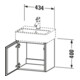 Duravit Waschtischunterschrank L-Cube 43,4x34,1x40cm, wandhängend, Tür re, graph ma