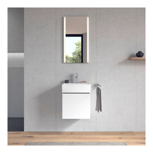 Duravit Waschtischunterschrank L-Cube 43,4x34,1x40cm, wandhängend, Tür re, we. hgl