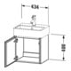 Duravit Waschtischunterschrank L-Cube 43,4x34,1x40cm, wd, Tür re, graph matt-4