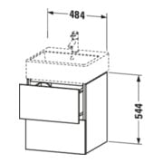 Duravit Waschtischunterschrank L-Cube 48,4x45,9cm, bas. ma, 2 Schub., wandhängend-4