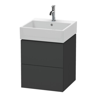 Duravit Waschtischunterschrank L-Cube 48,4x45,9cm, graph ma, 2 Schub., wandhängend