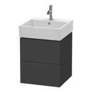 Duravit Waschtischunterschrank L-Cube 48,4x45,9cm, graph ma, 2 Schub., wandhängend