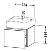 Duravit Waschtischunterschrank L-Cube 48,4x45,9cm, med. Ei, 1 Ausz., wandhängend-4