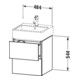 Duravit Waschtischunterschrank L-Cube 48,4x45,9cm, Nussb dkl., 2 Schub., wandhängend