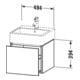 Duravit Waschtischunterschrank L-Cube 48,4x45,9cm, Nussb Nat, 1 Ausz., wandhängend