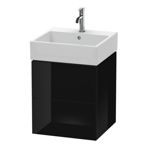 Duravit Waschtischunterschrank L-Cube 48,4x45,9cm, sw hgl, 2 Schub., wandhängend