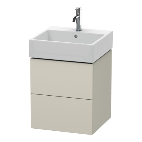 Duravit Waschtischunterschrank L-Cube 48,4x45,9cm, Tau ma, 2 Schub., wandhängend