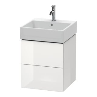 Duravit Waschtischunterschrank L-Cube 48,4x45,9cm, we. hgl, 2 Schub., wandhängend
