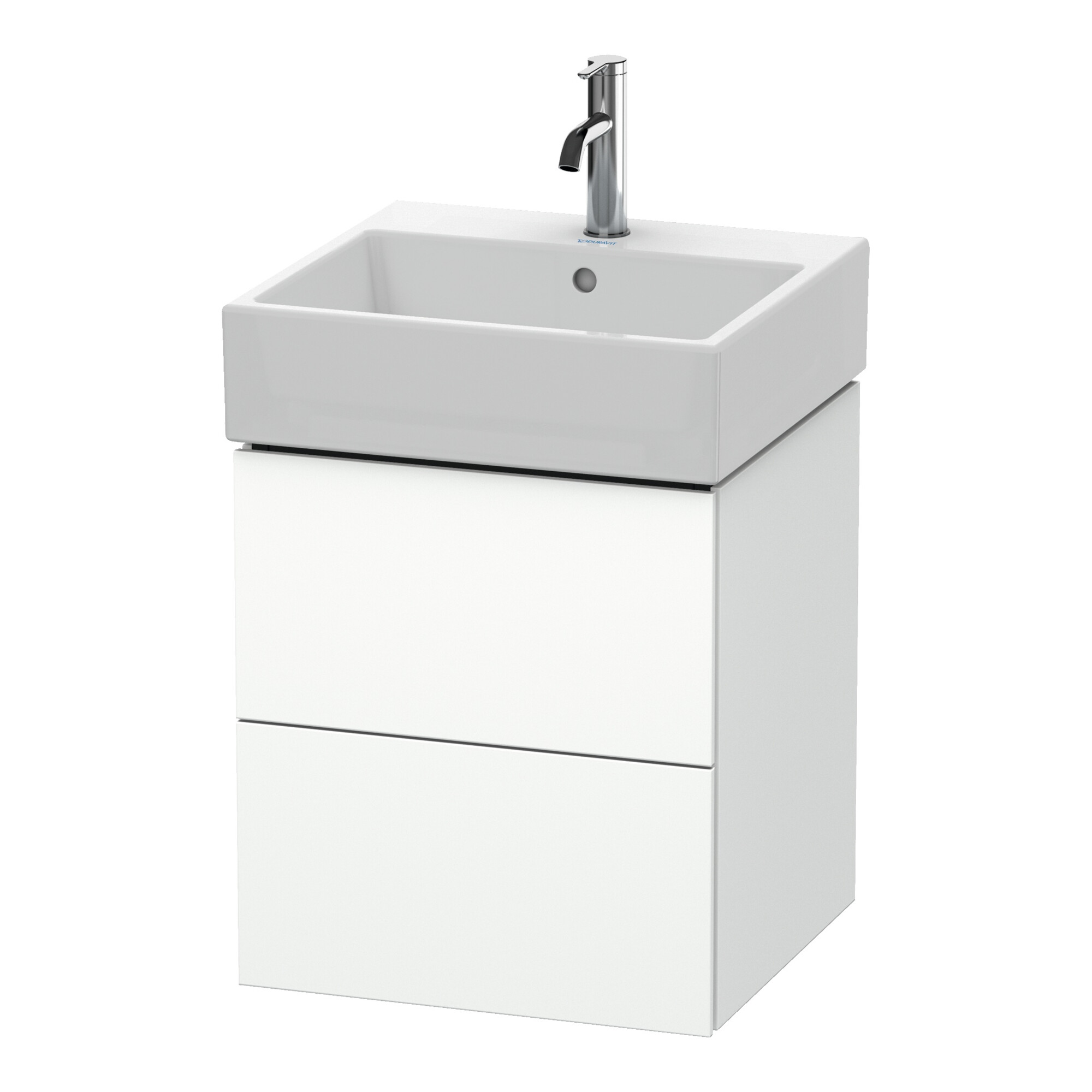 Duravit Waschtischunterschrank L-Cube 48,4x45,9cm, we. ma, 2 Schub., wandhängend