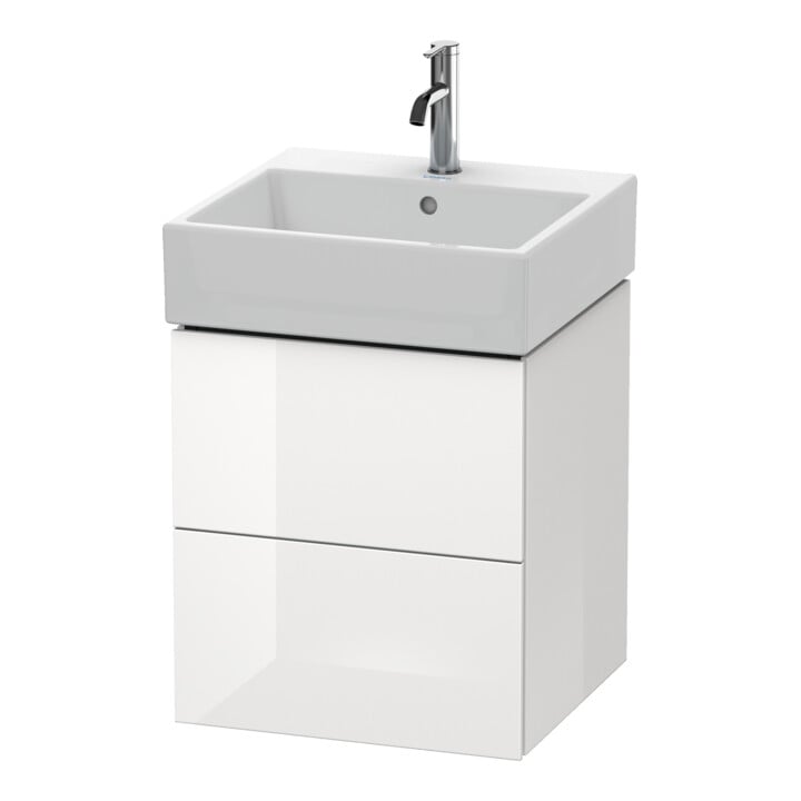 Duravit Waschtischunterschrank L-Cube 48,4x45,9cm, we. matt, 2 Schub., wandhängend