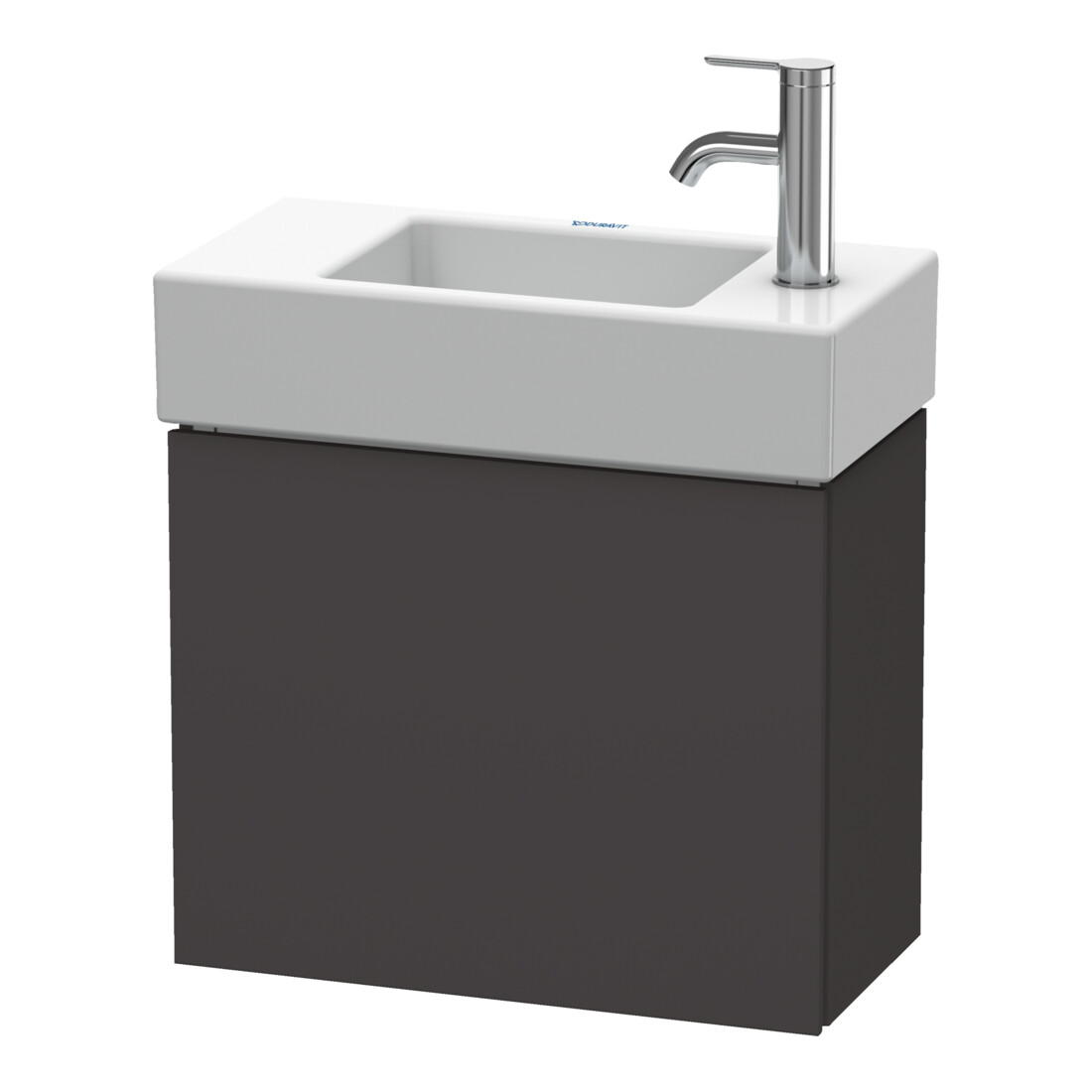 Duravit Waschtischunterschrank L-Cube 48x24x40cm, wandhängend, Tür li, graph matt